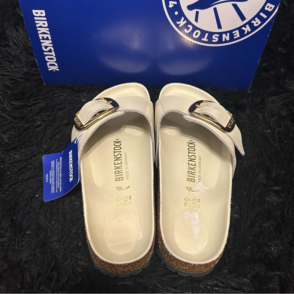BIRKENSTOCK Madrid big buckle leather sandals slippers slides shoes eur 39 new - Picture 3 of 8